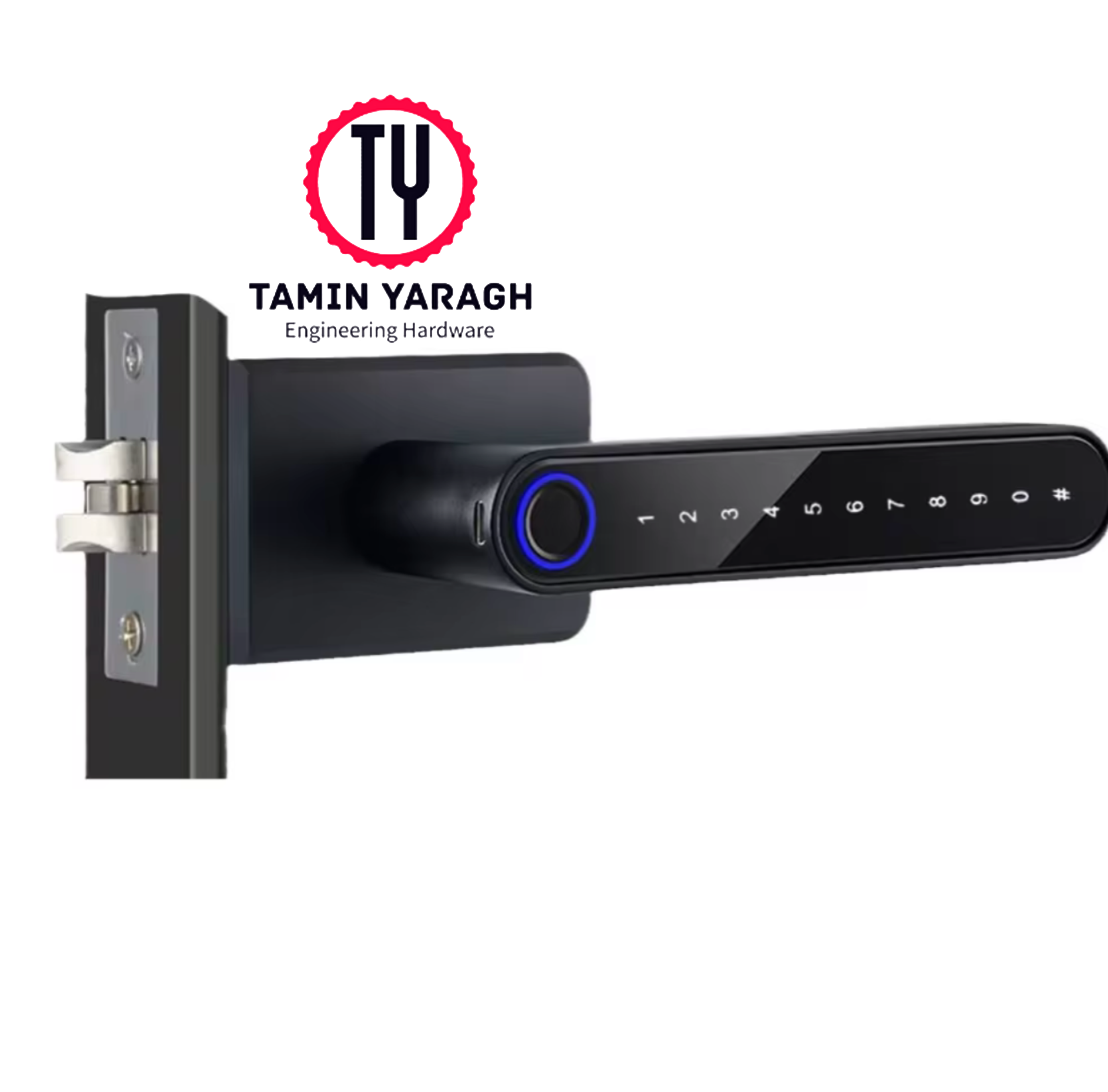 دستگیره هوشمند پارتیشنی مینیمال ( درب شیشه فریم دار) ریموت دار